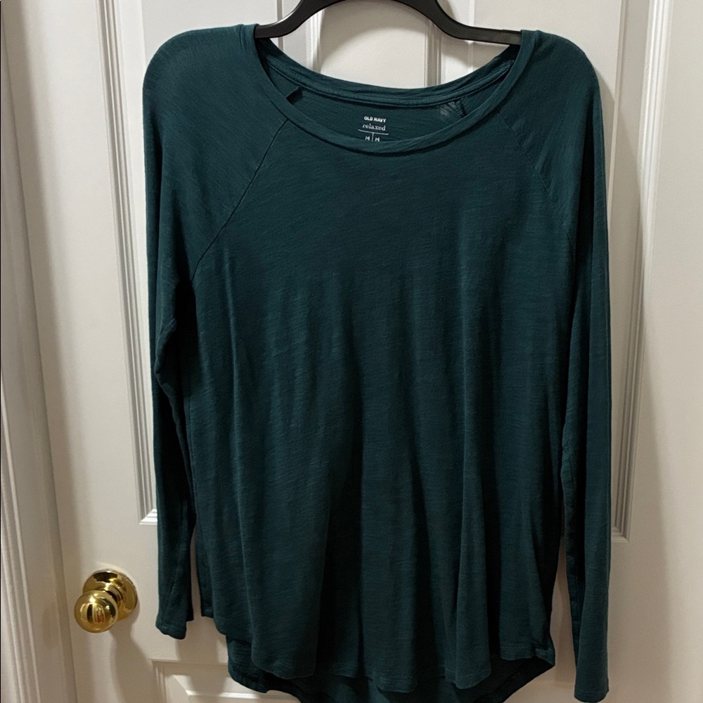 Old Navy Teal Long Sleeve Women's Tee